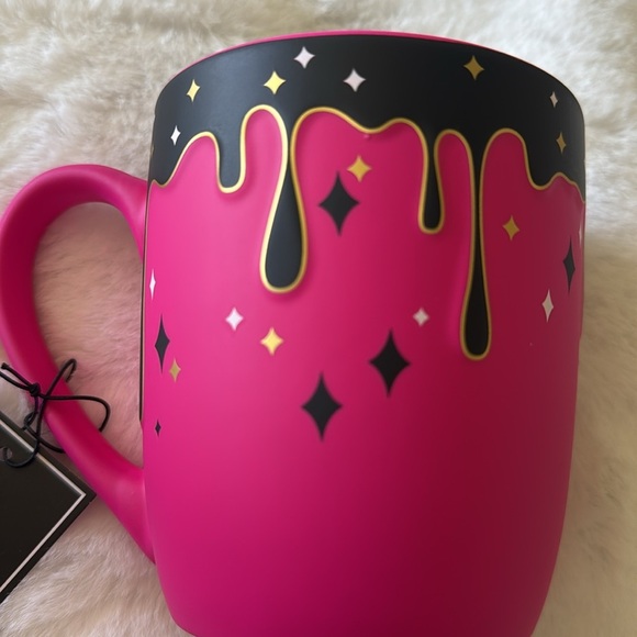 - NEON HOT PINK Ghost Soft Touch Coffee 16oz Mug TikTok Halloween dripping - Picture 5 of 5